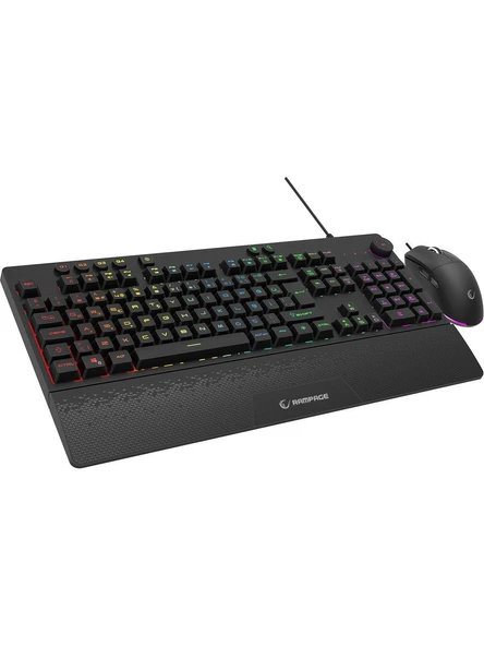 Rampage Eclıpse Siyah USB Rgb Aydınlatmalı Q Gaming 4 Tuş Makrolu Oyuncu Klavye Mouse Set - 5