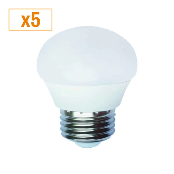 KES207 5W CANDLE LED AMP. E27 K2 BEYAZ (x5)