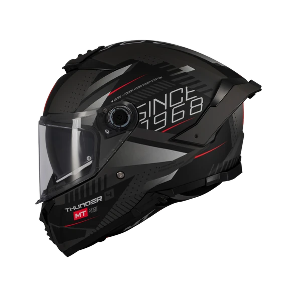 KASK MT THUNDER 4 SV LUMİNENCE D1 MAT GRİ/SİYAH