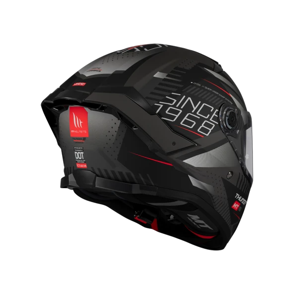 KASK MT THUNDER 4 SV LUMİNENCE D1 MAT GRİ/SİYAH - 3
