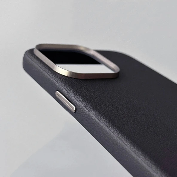 iPhone 15 Kılıf Magsafe Şarj Özellikli PU Deri Adora Kapak - Resim 6