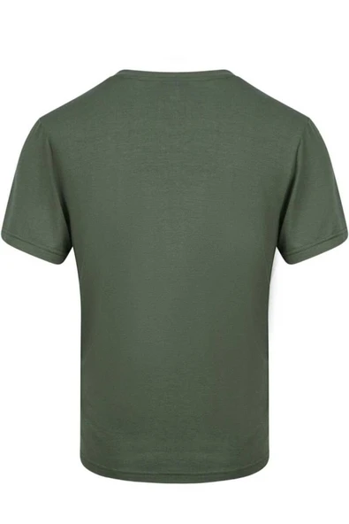2AS Victor Erkek Viloft V Yaka T-Shirt Haki - 3