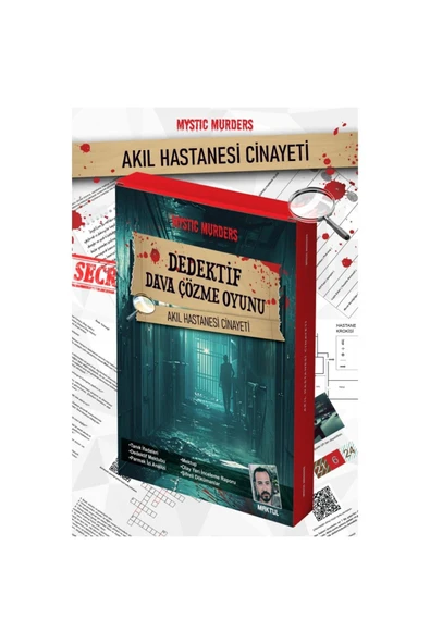 Dedektif oyunu "akıl hastanesi" Cinayet çözme oyun tatilde arkadaşlarla kutu oyunu yılbaşı oyun oyna