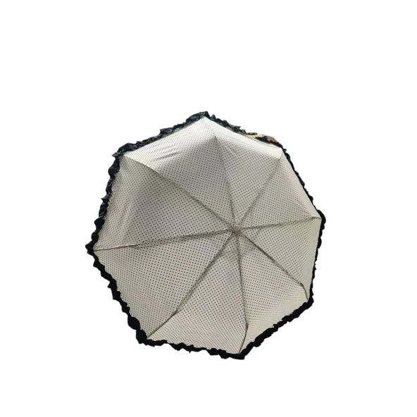 TK-3665 Katlanır Otomatik Şemsiye 8 Telli Desenli Fırfırlı - 2