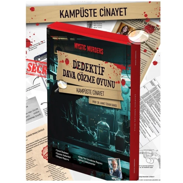 Dedektif oyunu "Kampüste Cinayet" Cinayet çözme oyun tatilde arkadaşlarla kutu oyunu yılbaşı oyunlar