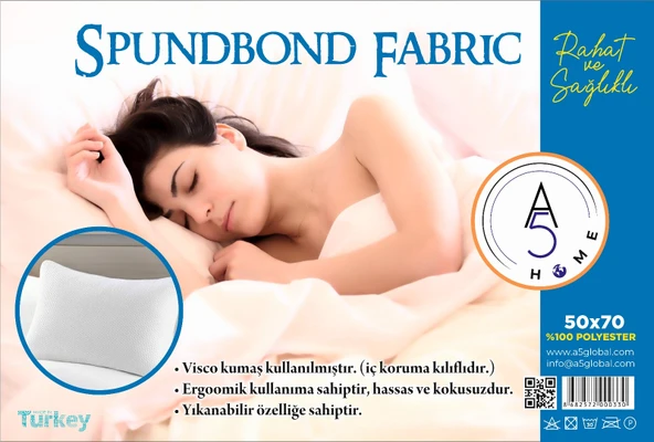 2adet Spunbond Yastık Seti 850gr 50x70 2adet Yastık Kılıfı Hediyeli