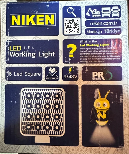Nıken Çalışma Lambası  Pro 9/48V Yerli Üretim - 2