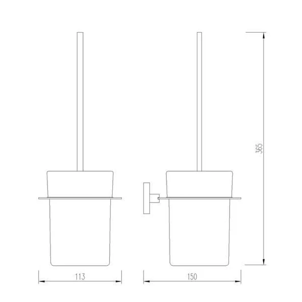 FONTANA TUVALET FIRÇASI (KROM) FC-50104 - Resim 2