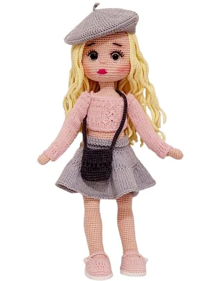 Ressam Barby Bebek Amigurumi Organik Oyuncak - 2