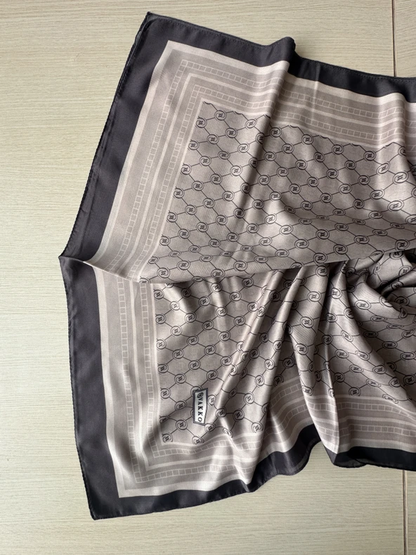 Vakko V Desenli Pamuklu Şal 70x180 - Resim 5