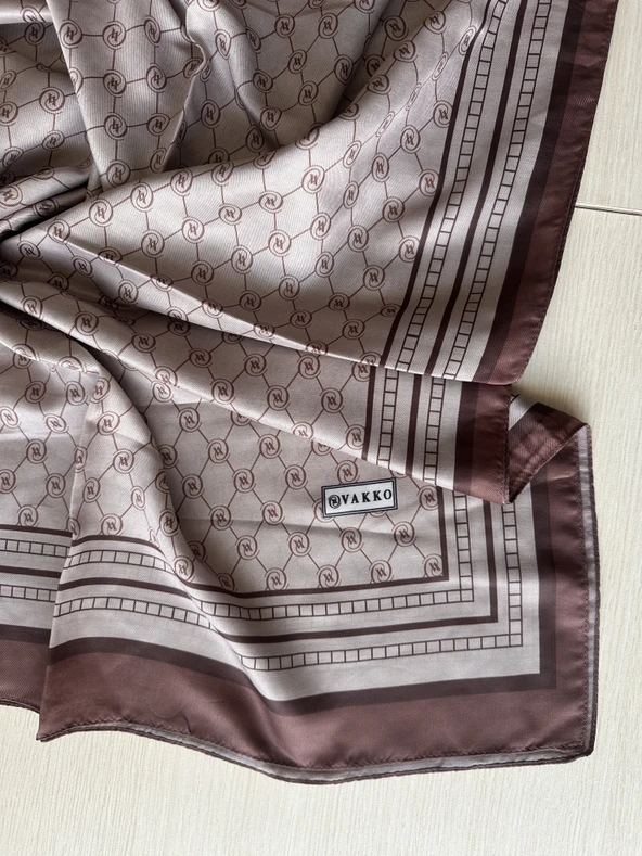 Vakko V Desenli Pamuklu Şal 70x180 - Resim 11