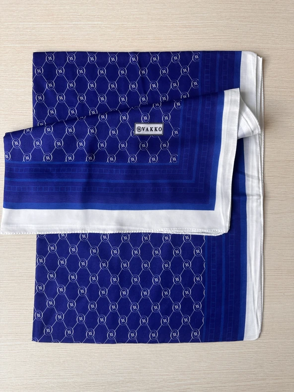 Vakko V Desenli Pamuklu Şal 70x180 - Resim 12