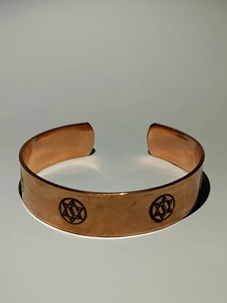 HZ.Süleyman Mührü El Yapımı Saf Bakır Bileklik Aksesuar Şık Hediyelik