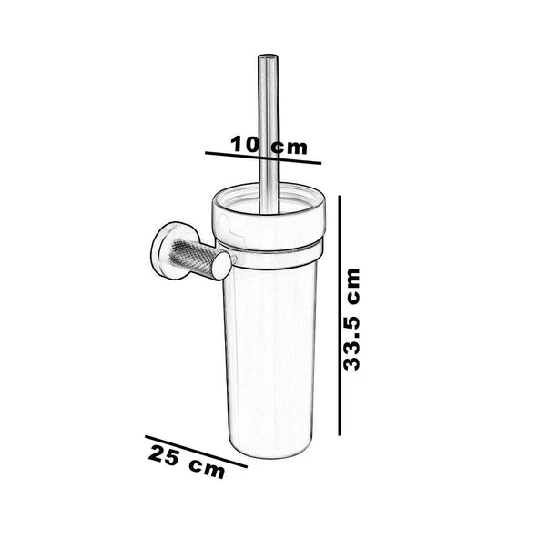 FONTANA KLOZET FIRÇASI FJ-20504 (MAT SİYAH) - Resim 2
