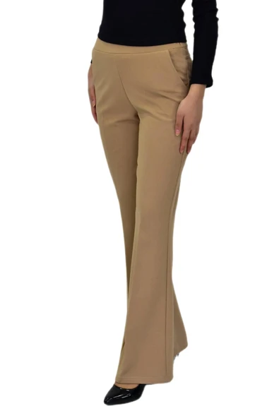 Kadın İspanyol Paça Beli Lastikli Kumaş Pantolon BGL-ST04321 - Resim 11