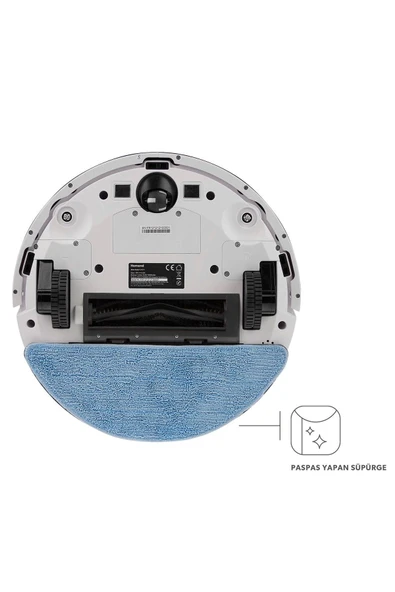 Alex Laser Pro 1286h Moplu Ve Haritalamalı Akıllı Robot Süpürge Beyaz Gold - 3