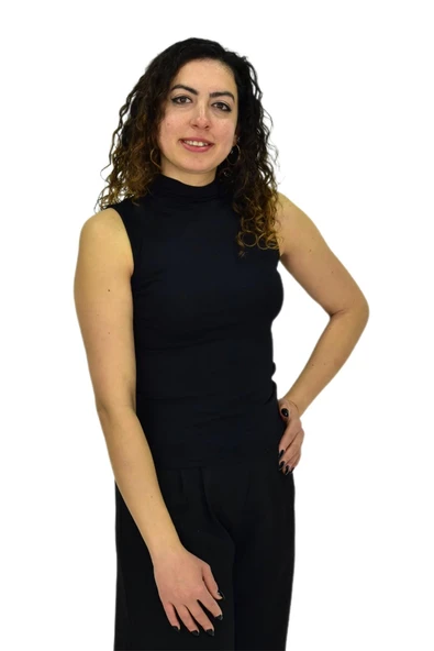 Kadın Düz Renk Vücuda Oturan Askılı Tişört BGL-ST04297 - Resim 24