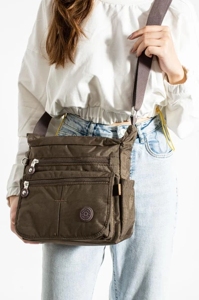 Klinkır Kadın Postacı Çanta Çok Cepli Kapaklı Model 30*20 Cm Su İtici Çapraz Askılı Postacı Çanta - Resim 6