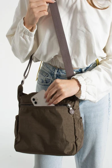 Klinkır Kadın Postacı Çanta Çok Cepli Kapaklı Model 30*20 Cm Su İtici Çapraz Askılı Postacı Çanta - Resim 20