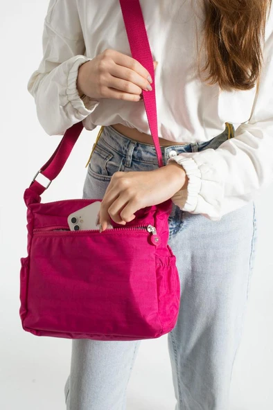 Klinkır Kadın Postacı Çanta Çok Cepli Kapaklı Model 30*20 Cm Su İtici Çapraz Askılı Postacı Çanta - Resim 12