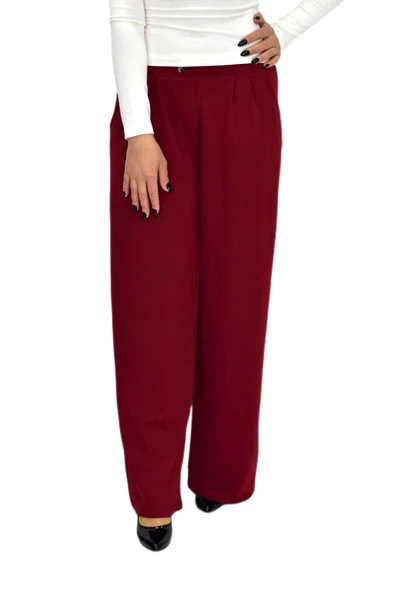 Kadın Pileli Beli Lastikli Bol Pantolon BGL-ST04252 - Resim 8