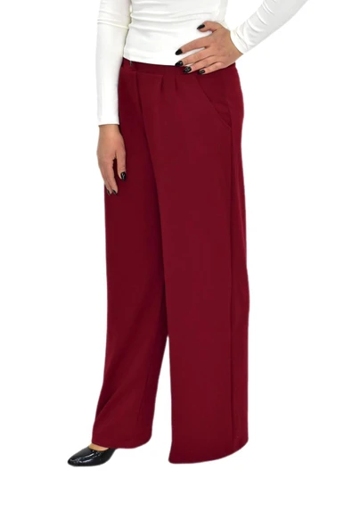 Kadın Pileli Beli Lastikli Bol Pantolon BGL-ST04252 - Resim 5