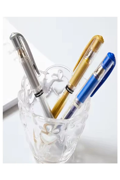 Mavi İmza Kalemi 10 Adet Uniball Signo Broad 1.0 mm Roller Pilot Kalem Um-153 Roller Uçlu Likit Mürekkepli Pilot Kalem - 5
