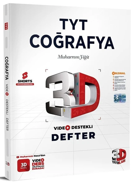 TYT Coğrafya Video Destekli Defter 3D Yayınları