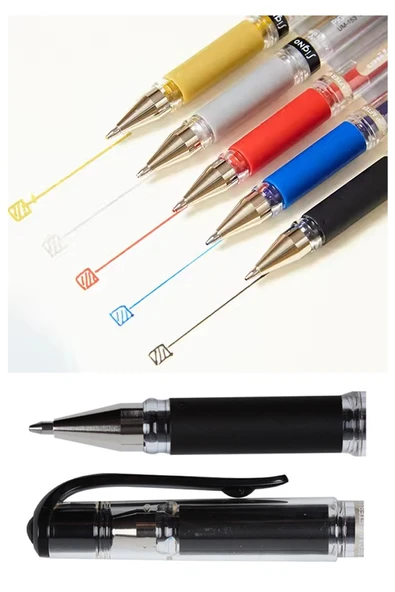 Kırmızı İmza Kalemi 10 Adet Uniball Signo Broad 1.0 mm Roller Pilot Kalem Um-153 Roller Uçlu Likit Mürekkepli Kalem - 3