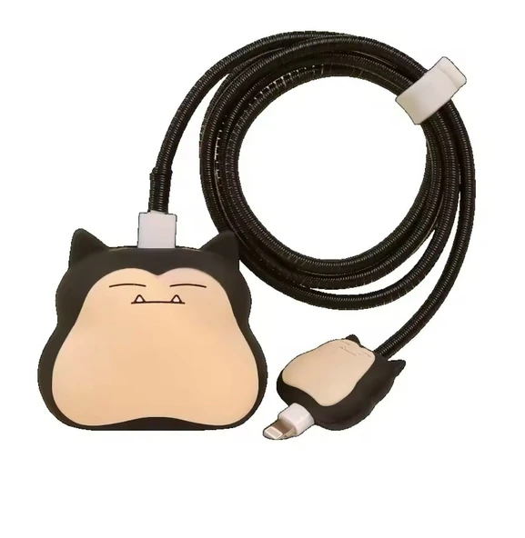 Brokoli Home İphone 18w/20w Uyumlu Şarj Aleti Kılıfı Sevimli Tombul Kedi Şarj Kablo Koruyucu, Şarj Koruyucu Kılıf