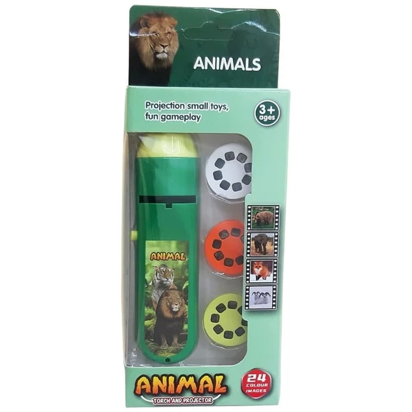 Projektör OYUNCAK 24 FARKLI GÖRÜNTÜ HAYVANLAR EĞİTİCİ Projektör OYUNCAK