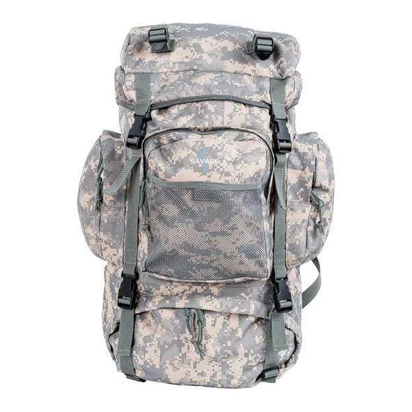Outdoor Sırt Çantası - Savage Ventura - 70 LT. - Gri Dijital Kamuflaj - HH03205 - 2