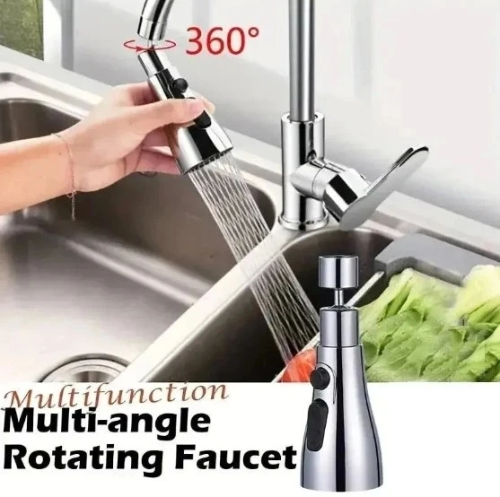 Pratik 3 Fonksiyonlu Metalik Musluk Başlığı - 4