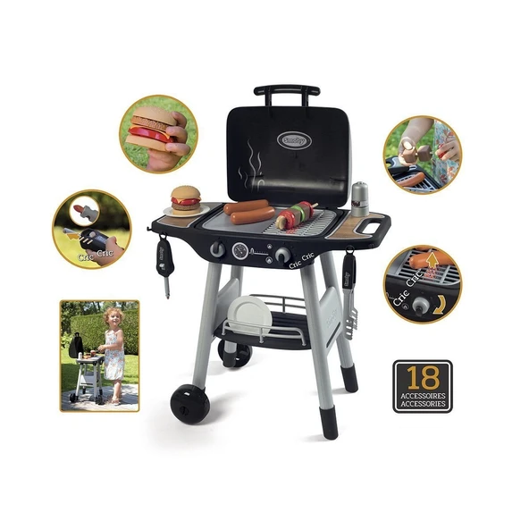 7600312001 Smoby, BBQ Grill - Barbekü / 3-8 yaş **OYUNCAK** - 2