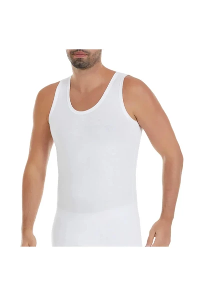Yıldız Erkek Modal Likralı Askılı Atlet 70/74 - 6 Adet  Beyaz XL