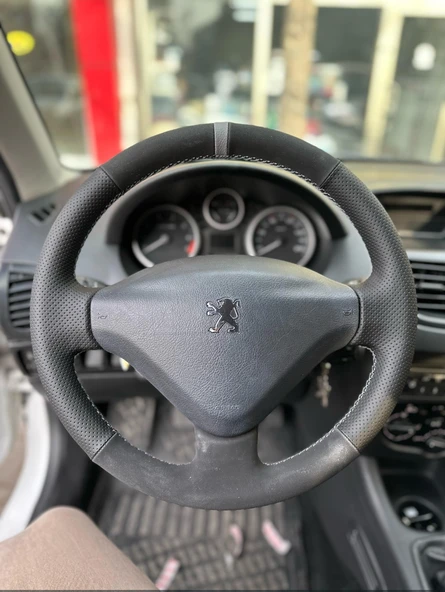 Dikmeli Direksiyon Kılıfı Araca Özel Citröen Berlingo-Peugeot 207-206+ Uyumlu ürün görseli 1