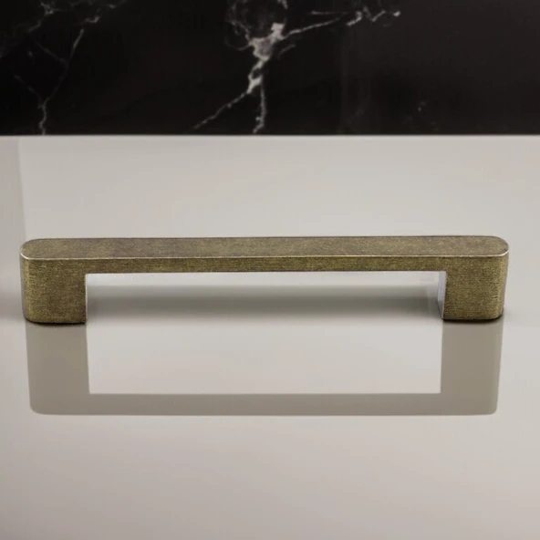 Uhud Kulp 128 mm Antik Sarı Metal Mutfak Mobilya Çekmece Mutfak Dolap Dolabı Kulpları Kapak Kulbu - 5