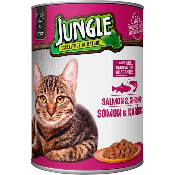 Jungle Somonlu Karidesli Kedi Konservesi 415 Gr