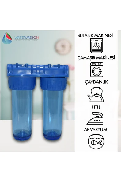 WaterMelon  Daire Bina Sayaç Girişi 2 Aşama Su Arıtma Cihazı (PAS ,TOZ TORTU ,KOKU ÖNLEYİCİ YUMUŞATMA SİSTEMİ) - Resim 2