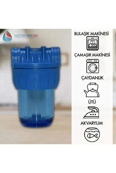 WaterMelon  Daire Bina Sayaç Girişi 5" Inc 1 Aşama Su Arıtma Cihazı ( Kireç Önleyici Yumuşatma Sistemi ) - Resim 3