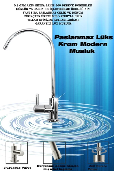 WaterMelon  Wm21 Premium Multimineral Metal 8 Litre Çelik Tanklı Nsf Onay Elektrikli Su Arıtma Cihazı - Resim 6