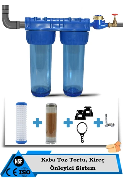 WaterMelon  Daire Bina Sayaç Girişi 2 Aşama Su Arıtma Cihazı (PAS ,TOZ TORTU ,KOKU ÖNLEYİCİ YUMUŞATMA SİSTEMİ) ürün görseli