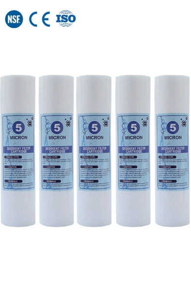 WaterMelon  Açık Kasa Su Arıtma Cihazı 10 Inc 5 Mikron Sediment Spun Filtre ( 5 Adet ) ürün görseli