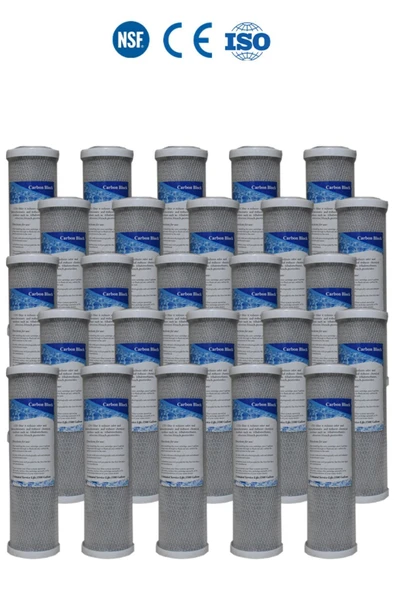 WaterMelon  Açık Kasa Su Arıtma Cihazı 10 Inc Cto Blok Karbon Filtre (25 ADET) ürün görseli