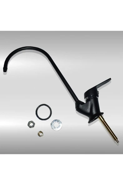 WaterMelon  Su Arıtma Cihazı Için Lüks Avrupa Aç Kapa Siyah 320 gram Princ Ankastre Musluk - Resim 3