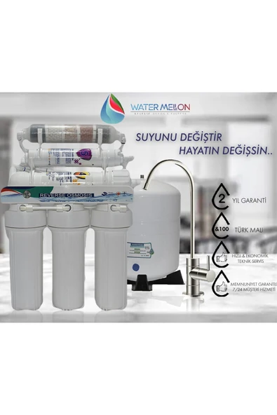WaterMelon  Dominar Yüksek Akış Kapasiteli 10 Aşama Vontron Membran Teknolojili Su Arıtma Cihazı - Resim 3