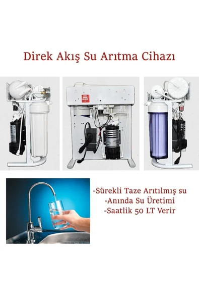 WaterMelon  300 Gpd Direk Akış Tanksız Günlük 1 Ton Kapasiteli Su Arıtma Cihazı Nsf Onaylı - Resim 4
