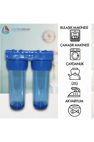 WaterMelon  Daire Bina Sayaç Girişi 2 Aşama Su Arıtma Sistemi (yıkanabilir-silifoz) - Resim 3