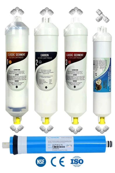 WaterMelon  Kapalı Kasa Su Arıtma Cihazı Yeni Seri Inline 5 Aşamalı Filtre Vontron Membranlı Set ürün görseli