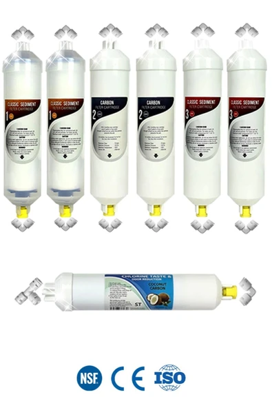 WaterMelon Kapalı Kasa Su Arıtma Cihazı Yeni Seri 4 Aşamalı Avantajlı Inline Filtre Yıllık Seti ürün görseli